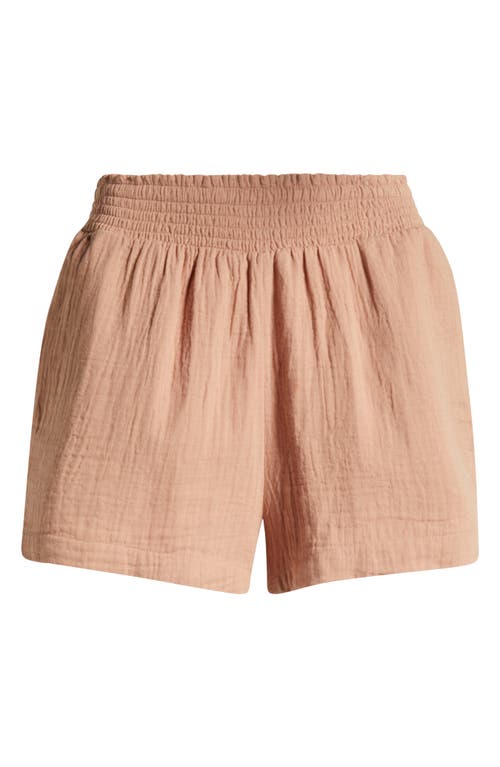 Billabong In The Waves Cotton Gauze Shorts In Brown