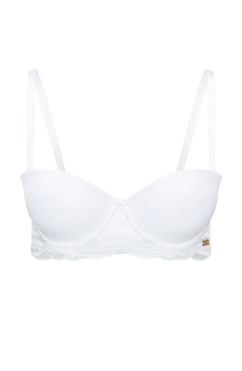 Adore Me Lyza Push Up Balconette Bra, Alternate, color, White
