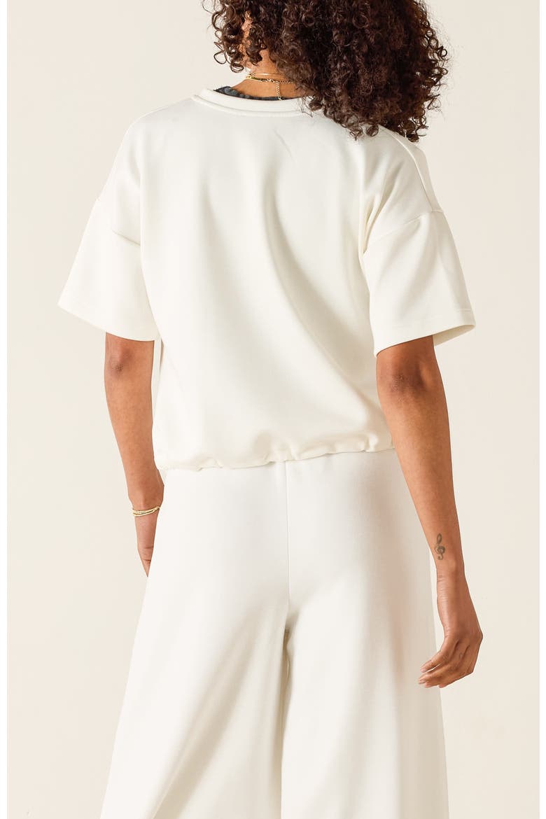 Simone Short Sleeve Zip-Up Jacket, Alternate, color, White