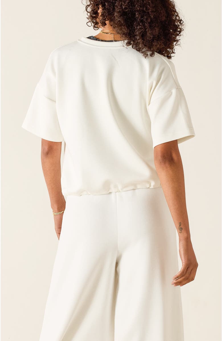 Voyageur by MERSEA Simone Short Sleeve Zip-Up Jacket, Alternate, color, White