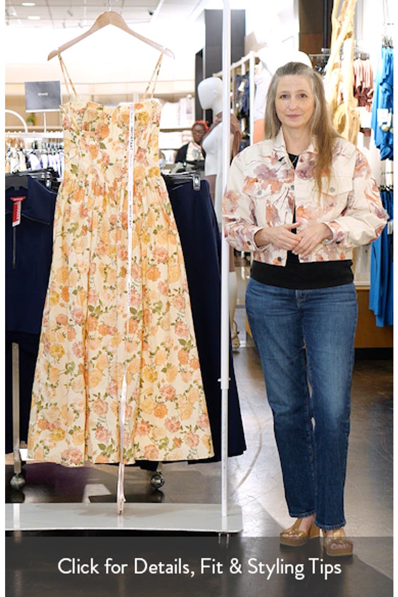 Rona Floral Stretch Cotton Maxi Sundress video