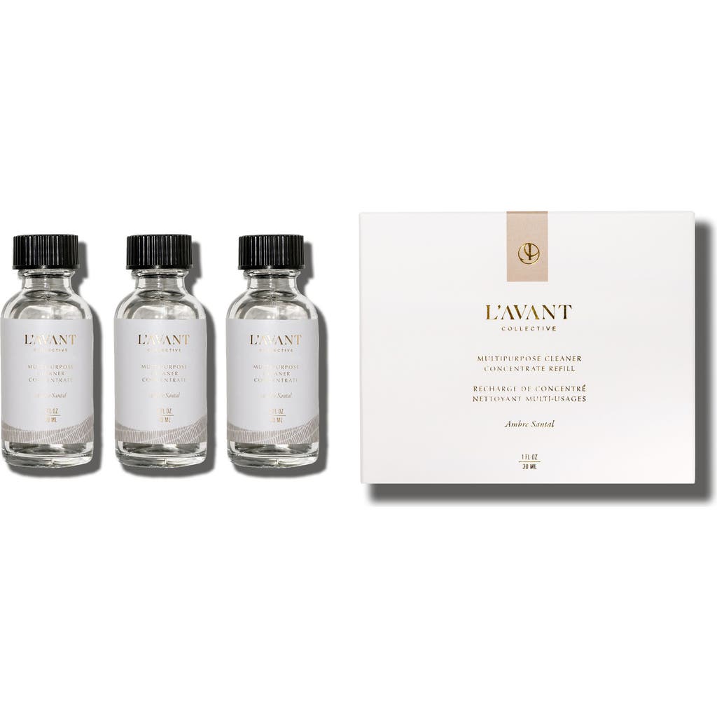 L'avant Collective Ambre Santal Multipurpose Cleaner Refill 3-pack In Transparent