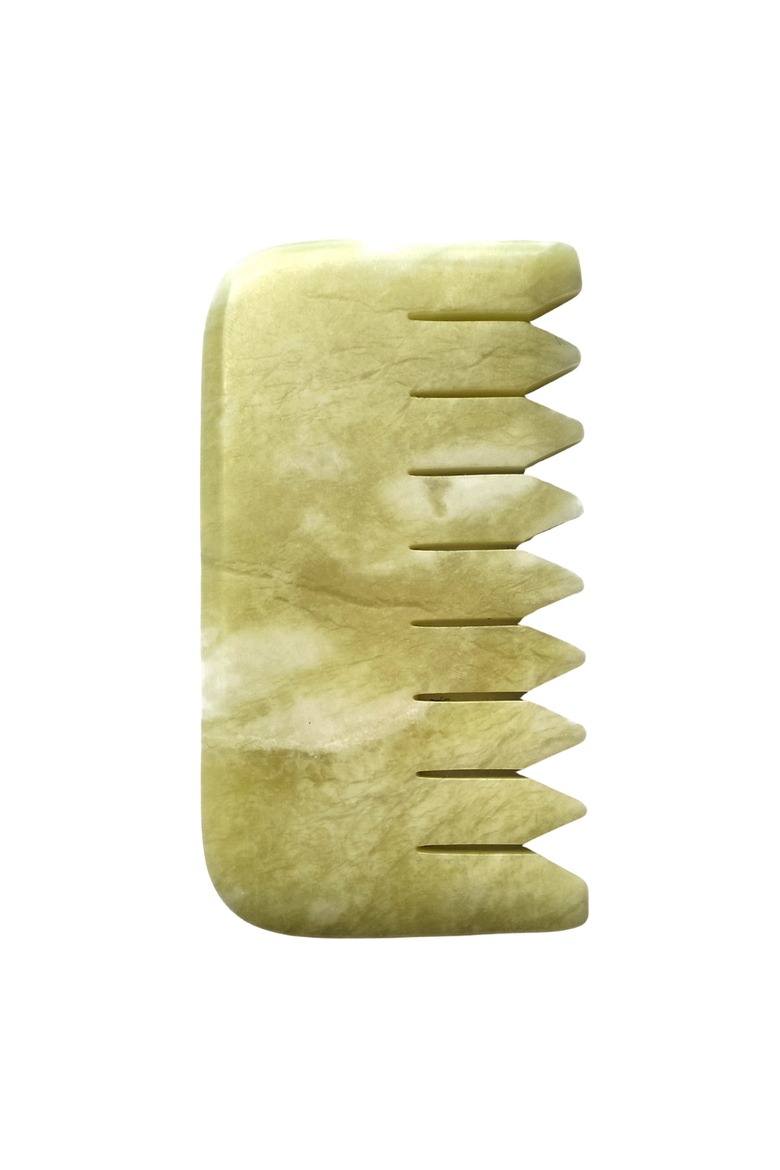 Luxurious Jade Crystal Gua Sha Comb, Main, color, Green