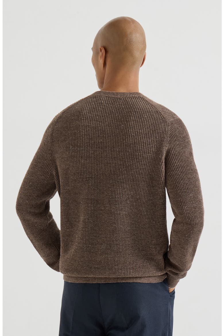 Sweater with Henley collar, Alternate, color, Hazelnut