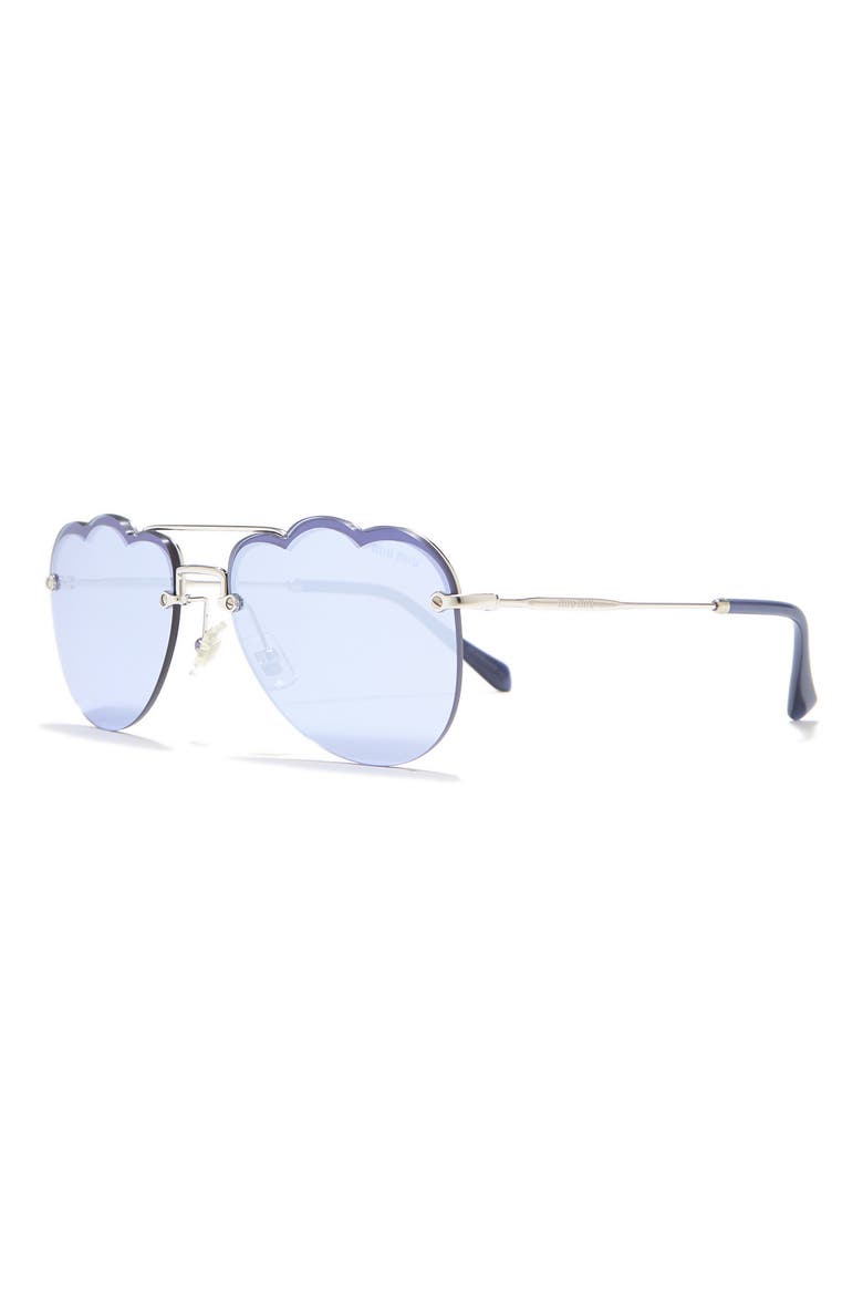 58mm Irregular Sunglasses, Alternate, color, DARK VIOLET