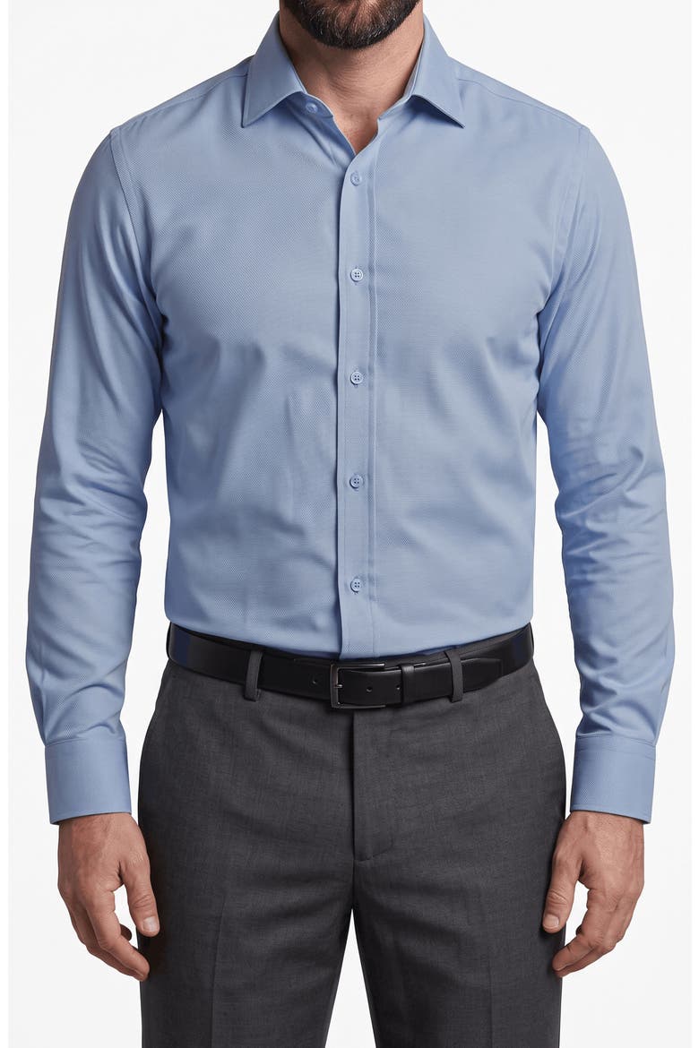 Solid Stretch Cotton Dress Shirt, Main, color, LIGHT BLUE