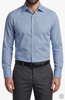 Solid Stretch Cotton Dress Shirt