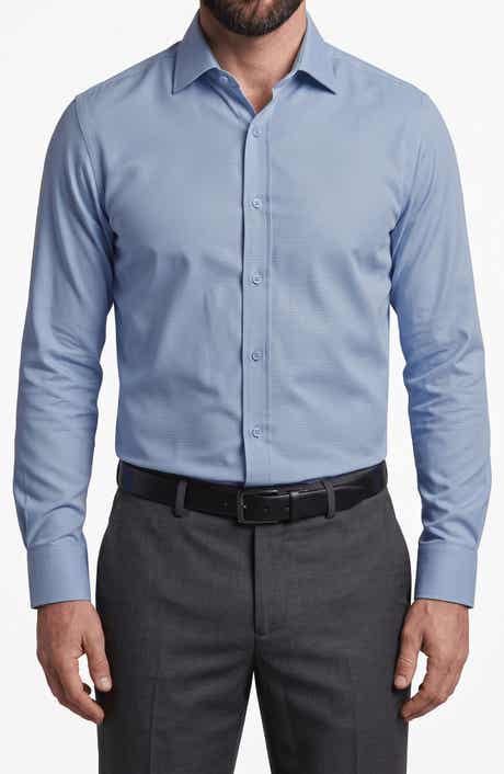 Solid Stretch Cotton Dress Shirt