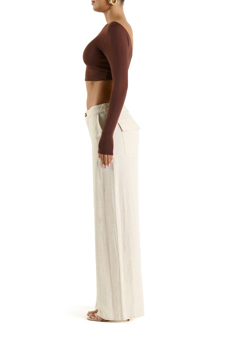 Too Smooth Crop Top, Alternate, color, CHOCOLATE