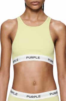 PURPLE BRAND Stretch Cotton Rib Bralette
