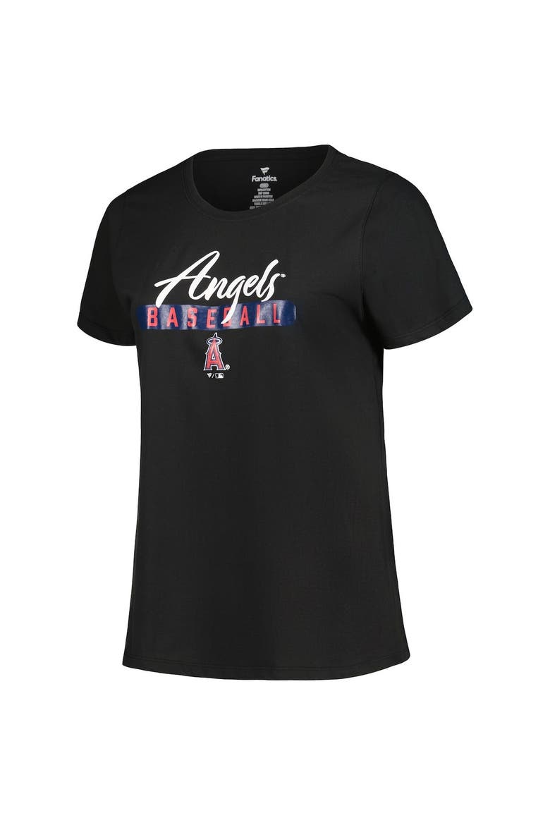 Women's Profile Black/Heather Gray Los Angeles Angels Plus Size T-Shirt Combo Pack, Alternate, color, Black