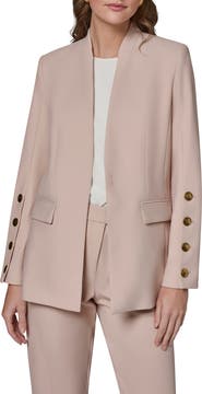 Donna Karan New York Button Sleeve Blazer