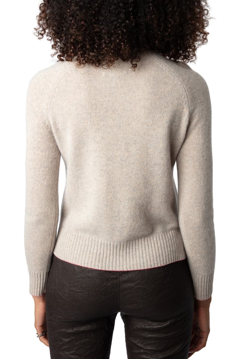 Zadig & Voltaire Sourcy Cashmere Sweater, Alternate, color, 