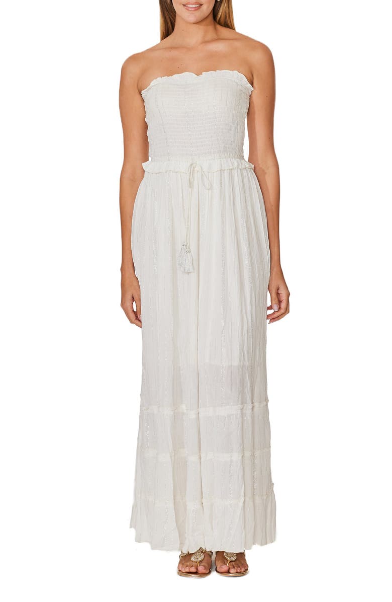 RANEES Tube Cover-Up Dress, Main, color, White