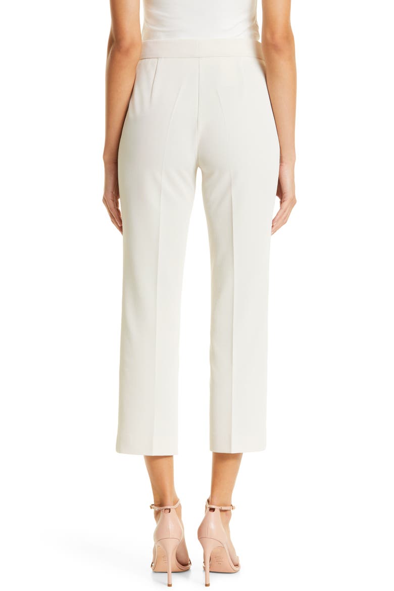 Tasola Pintuck Crop Trousers, Alternate, color, OPEN WHT