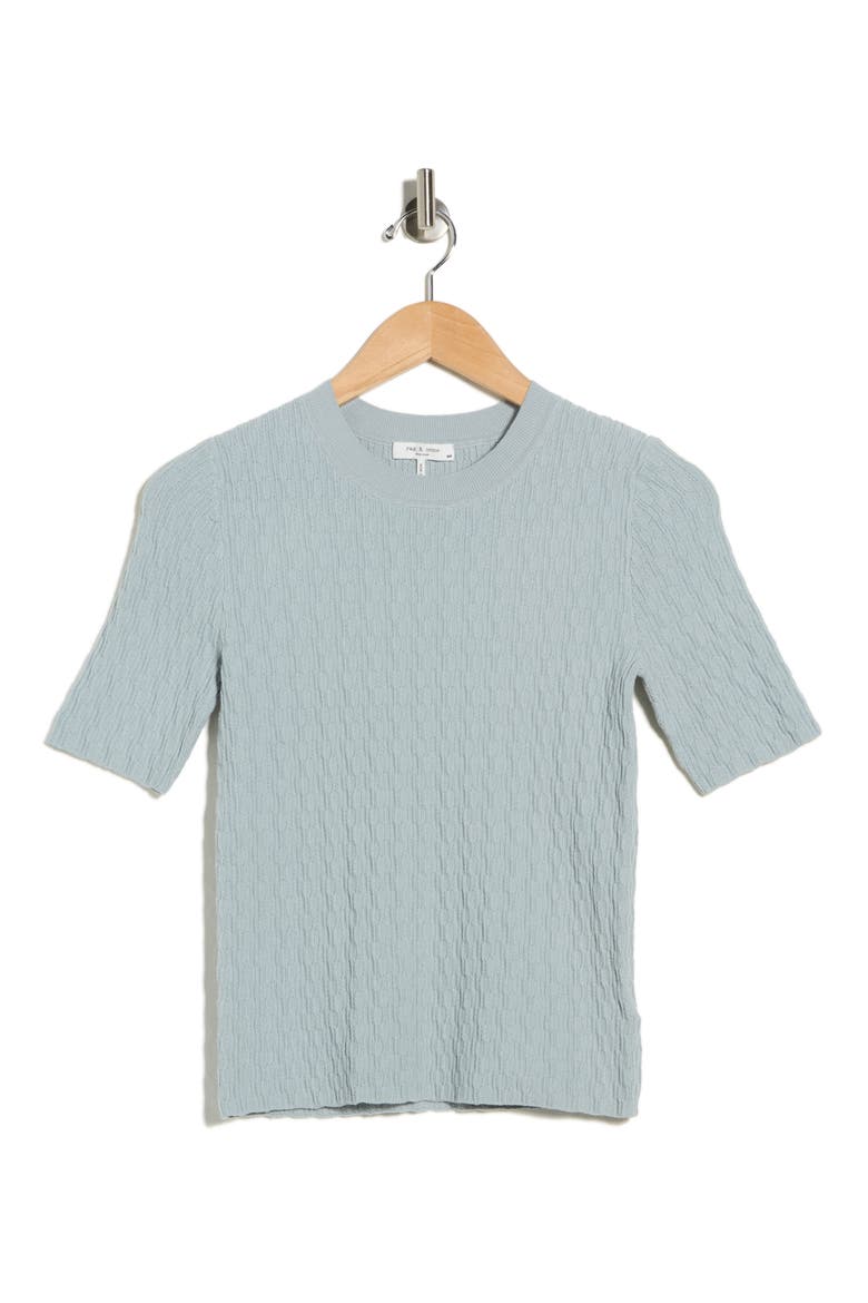 Tam Short Sleeve Sweater, Alternate, color, BLUE FOG