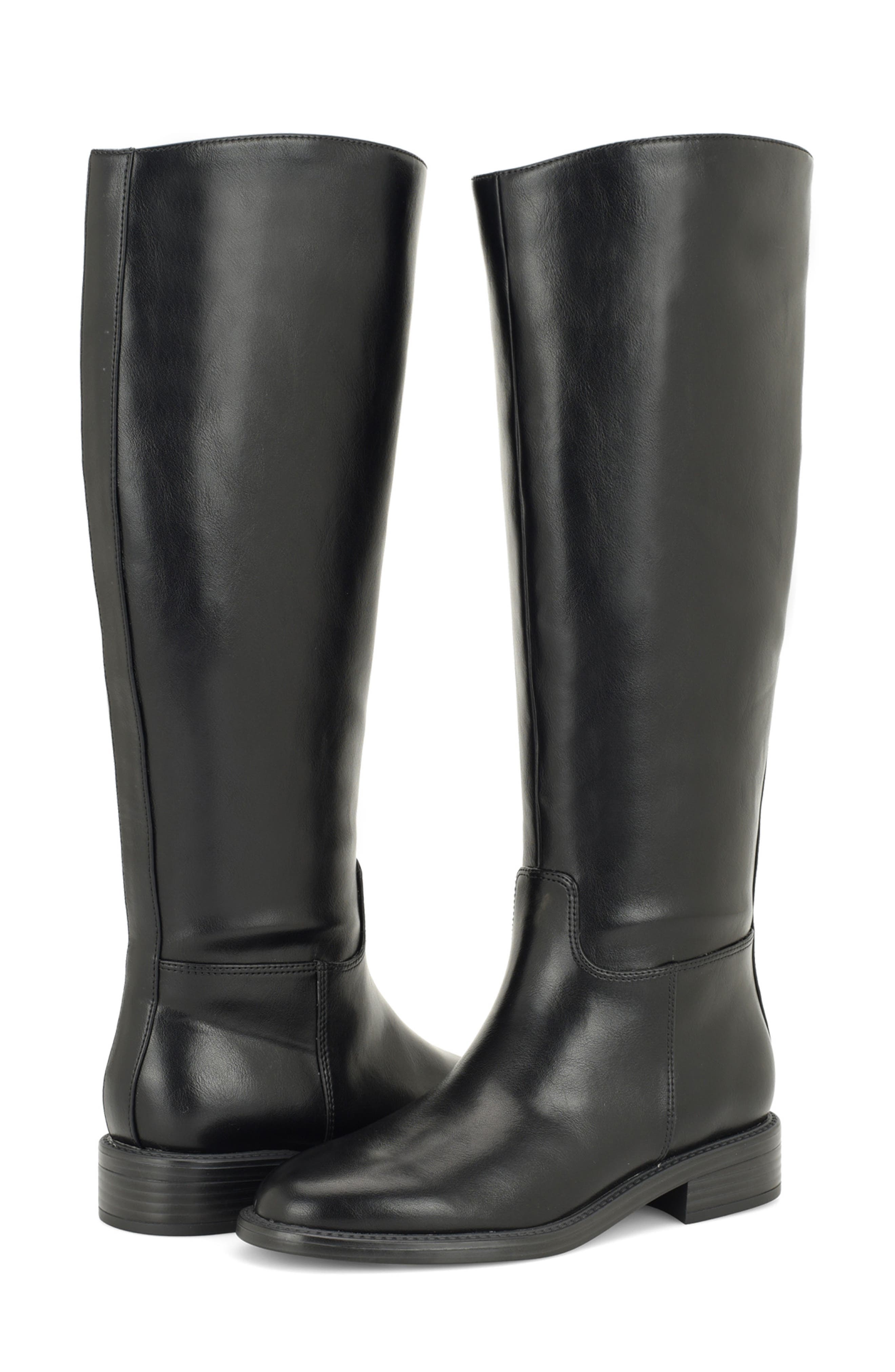 Minesa Wide Calf Faux Leather Knee High Boot, Alternate, color, BLK01
