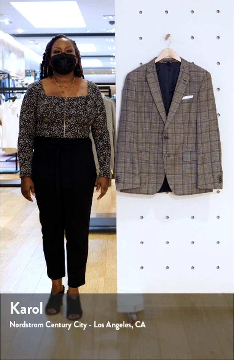 Men's Slim Fit Plaid Print Sport Coat, sales video thumbnail