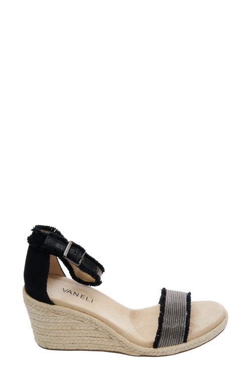 Vaneli Layry Wedge Sandal In Black