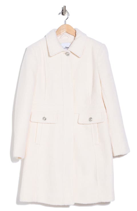 Inset Waist Bouclé Coat