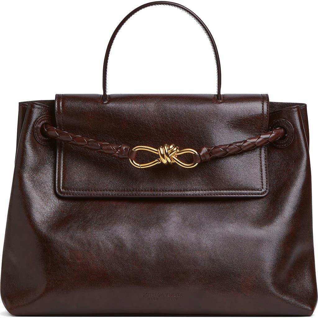 Bottega Veneta Ciao Ciao Medium Distressed Leather Top-handle Bag In Brown