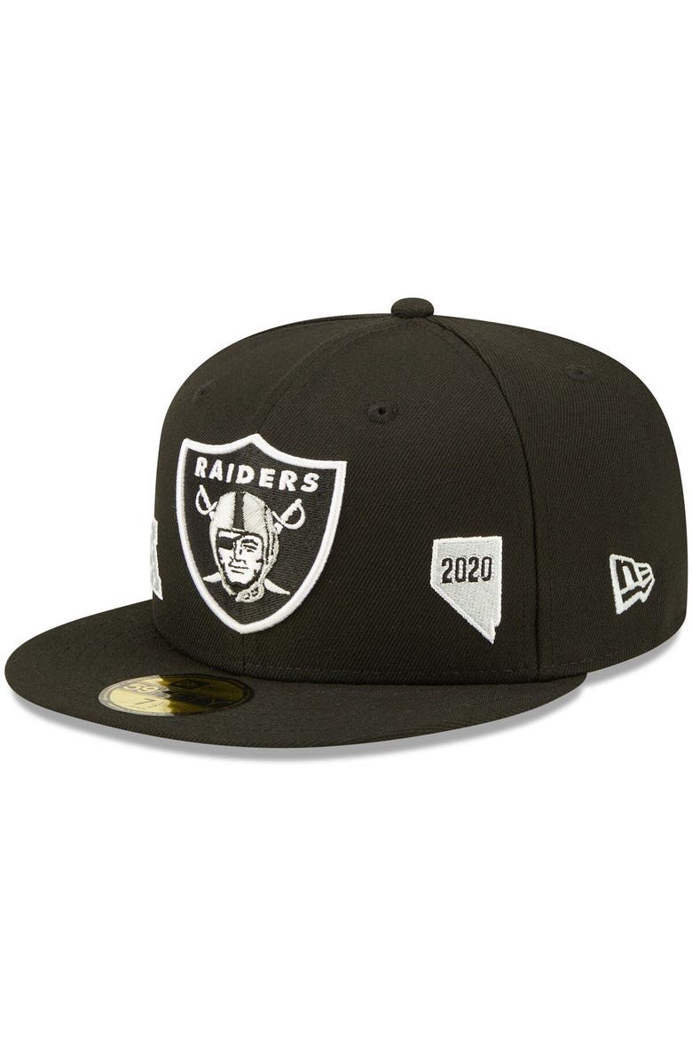 New Era Men's New Era Black Las Vegas Raiders Identity 59FIFTY Fitted Hat, Main, color, 