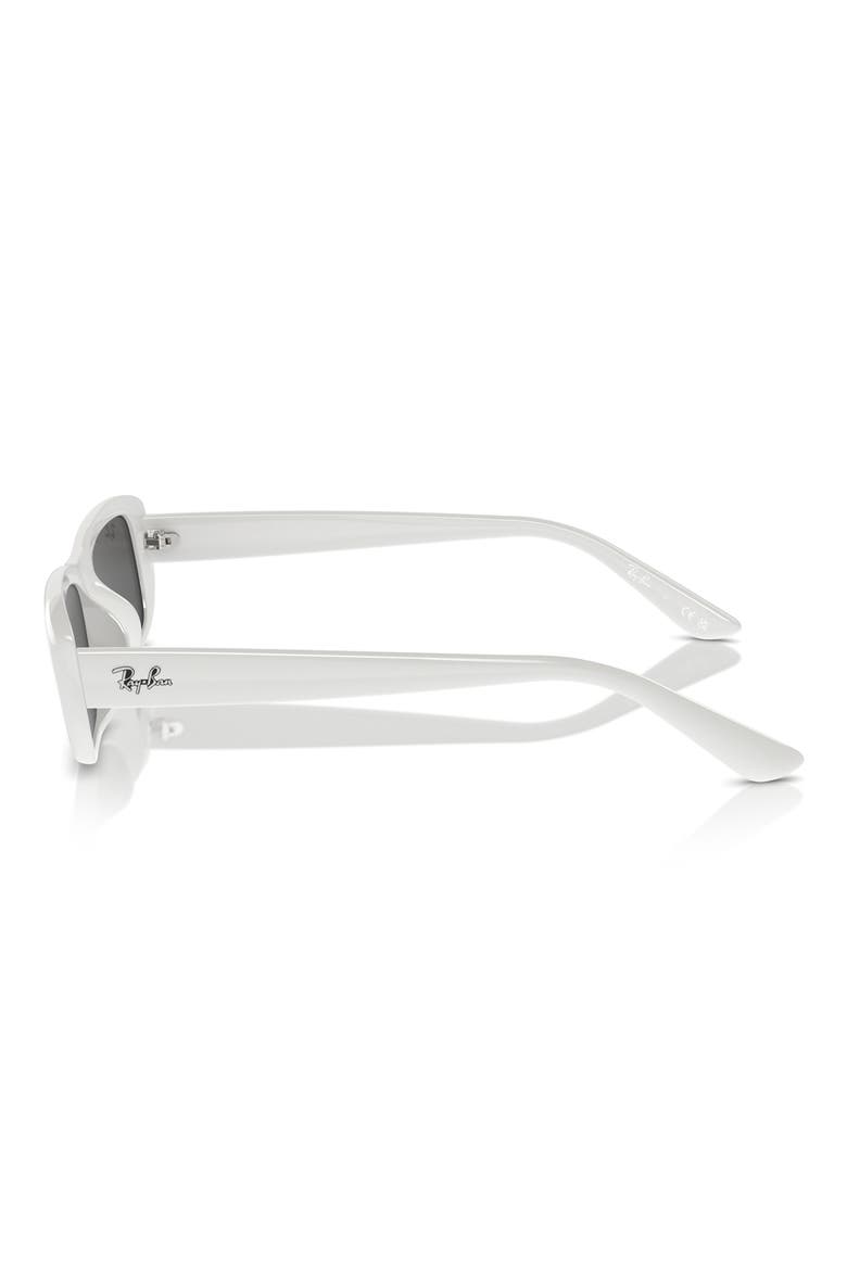 55mm Pillow Sunglasses, Alternate, color, WHITE