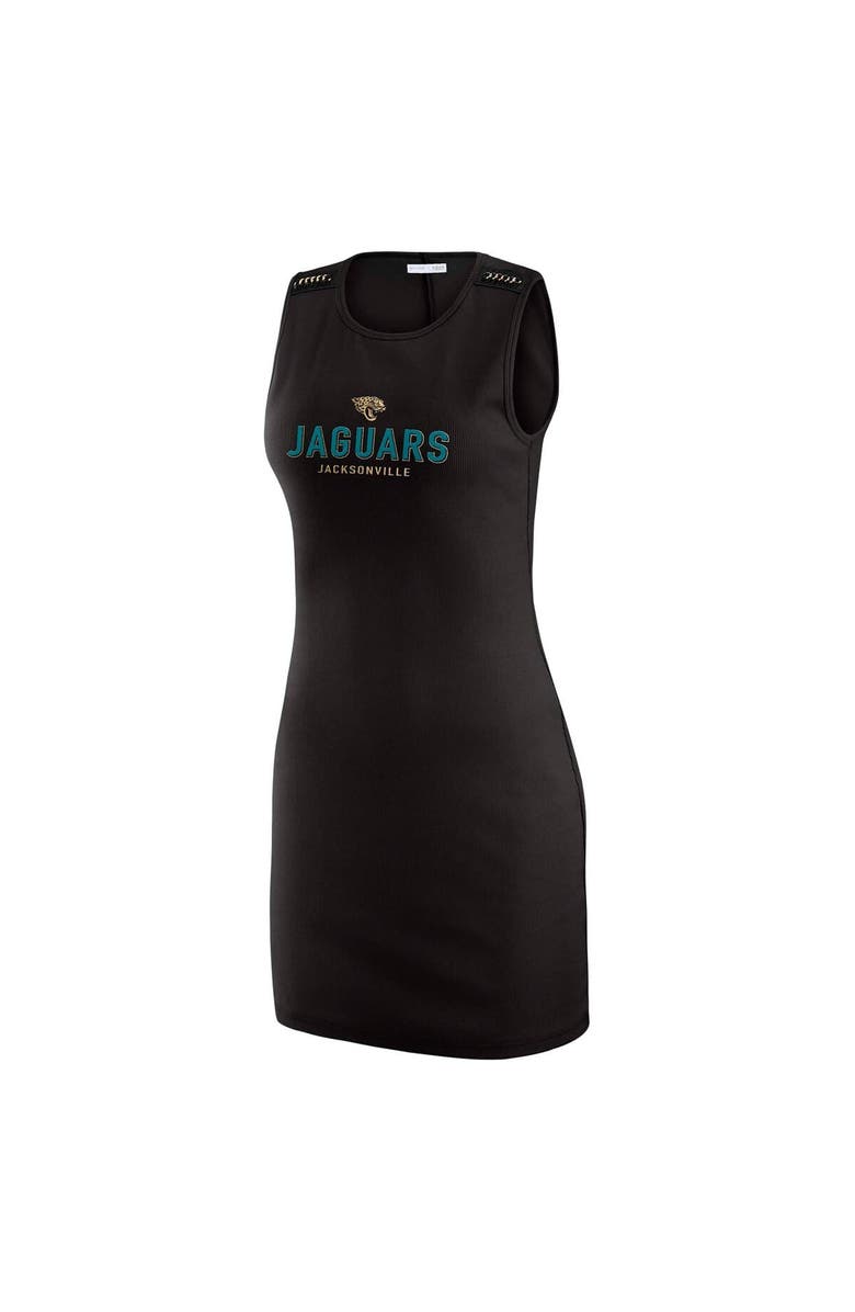 WEAR by Erin Andrews Women's WEAR by Erin Andrews x Gracie Hunt Black Jacksonville Jaguars Ribbed Tank Dress, Alternate, color, Black