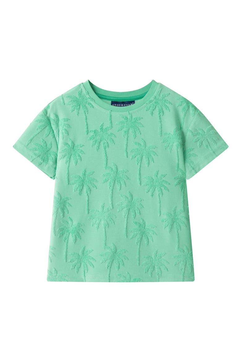 Kids' Terry T-Shirt & Shorts Set, Alternate, color, GREEN
