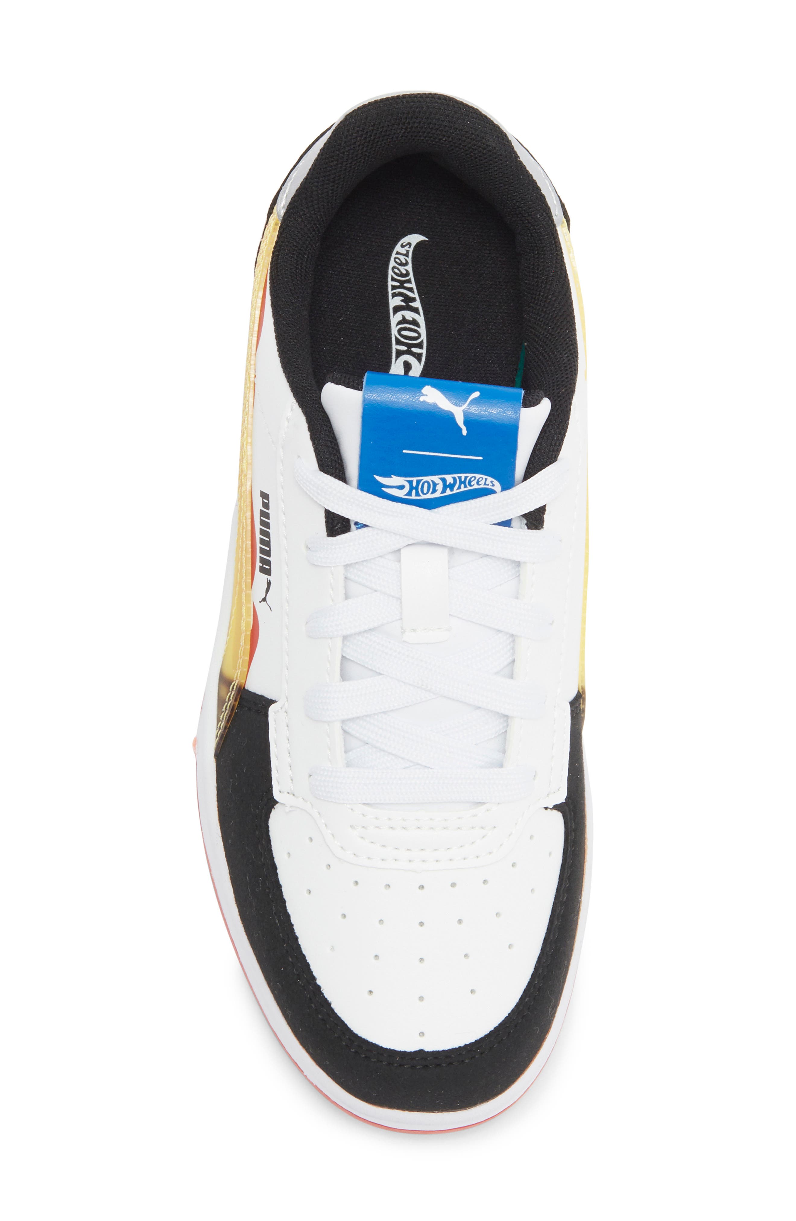 PUMA x Hot Wheels Kids' Caven 2.0 Sneaker, Alternate, color, Puma Black/ Red Fire/ White
