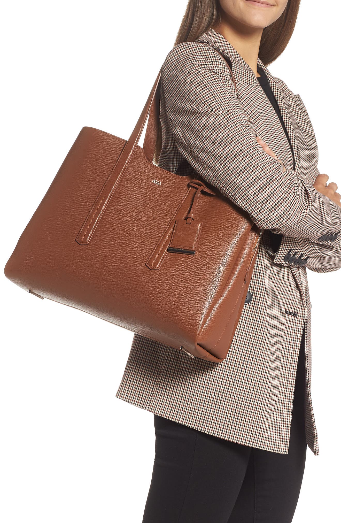 Taylor Leather Business Tote, Alternate, color, LIGHT/ PASTEL BROWN