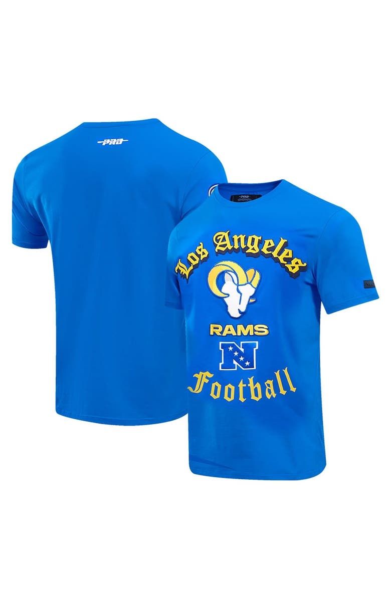 PRO STANDARD Men's Pro Standard Royal Los Angeles Rams Old English T-Shirt, Main, color, Royal
