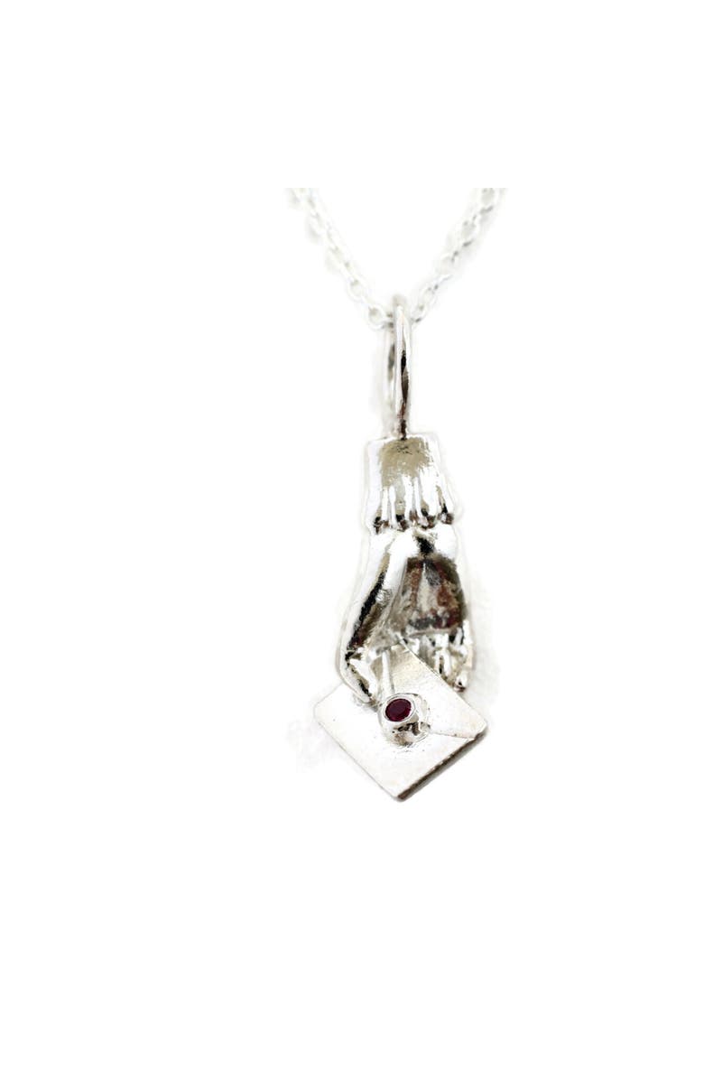 Linn Designs Sterling Love Letter Necklace, Main, color, Silver