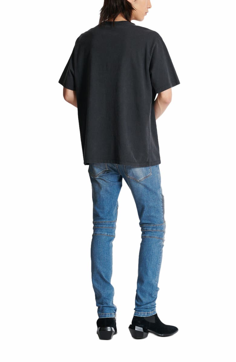 Balmain Vintage Balmain Embroidered T-Shirt, Alternate, color, Grey