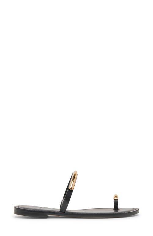 Dolce Vita Wink Slide Sandal In Black Leather
