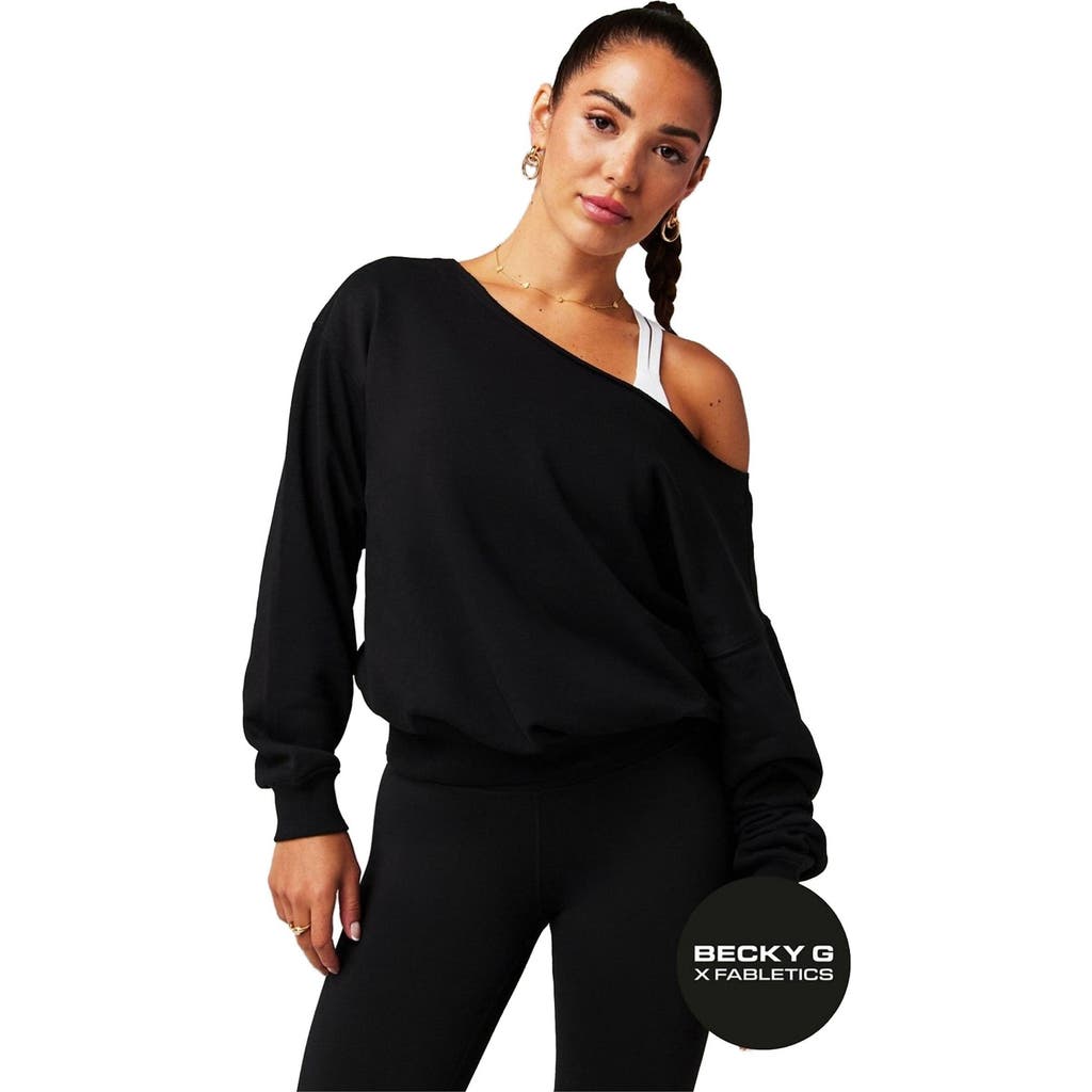 Fabletics Year Round Terry Off Shoulder Sweatshirt In Multi