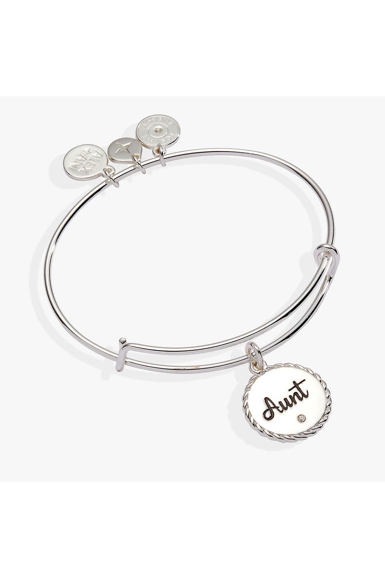 Aunt Charm Bangle, Main, color, Silver