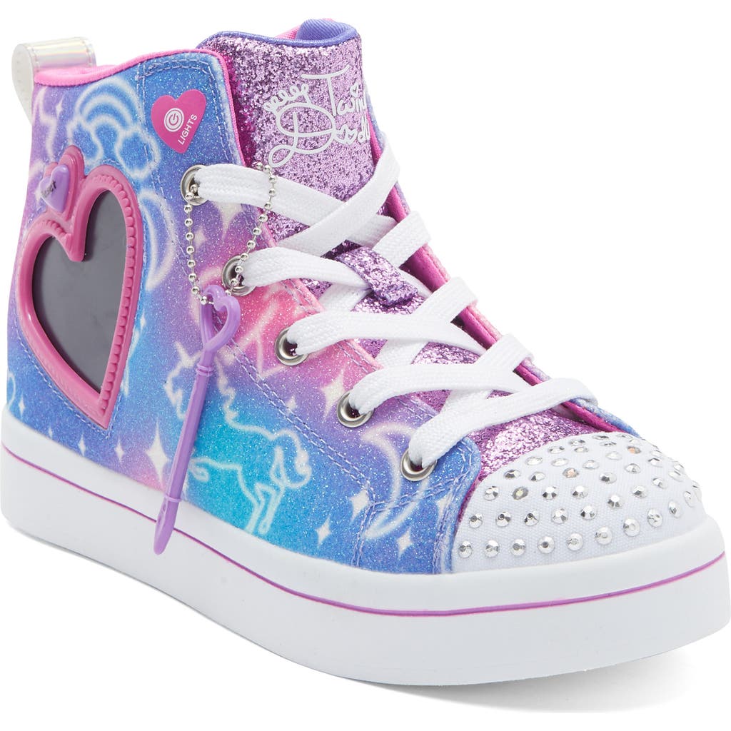 SKECHERS Kids' Twi-Lites 2.0 Light-Up High Top Sneaker in Pink  product