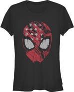Marvel: Spider-Man Junior's American Spidey Mask Short Sleeve Graphic T-Shirt