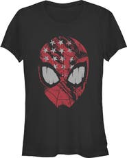 Marvel: Spider-Man Junior's American Spidey Mask Short Sleeve Graphic T-Shirt