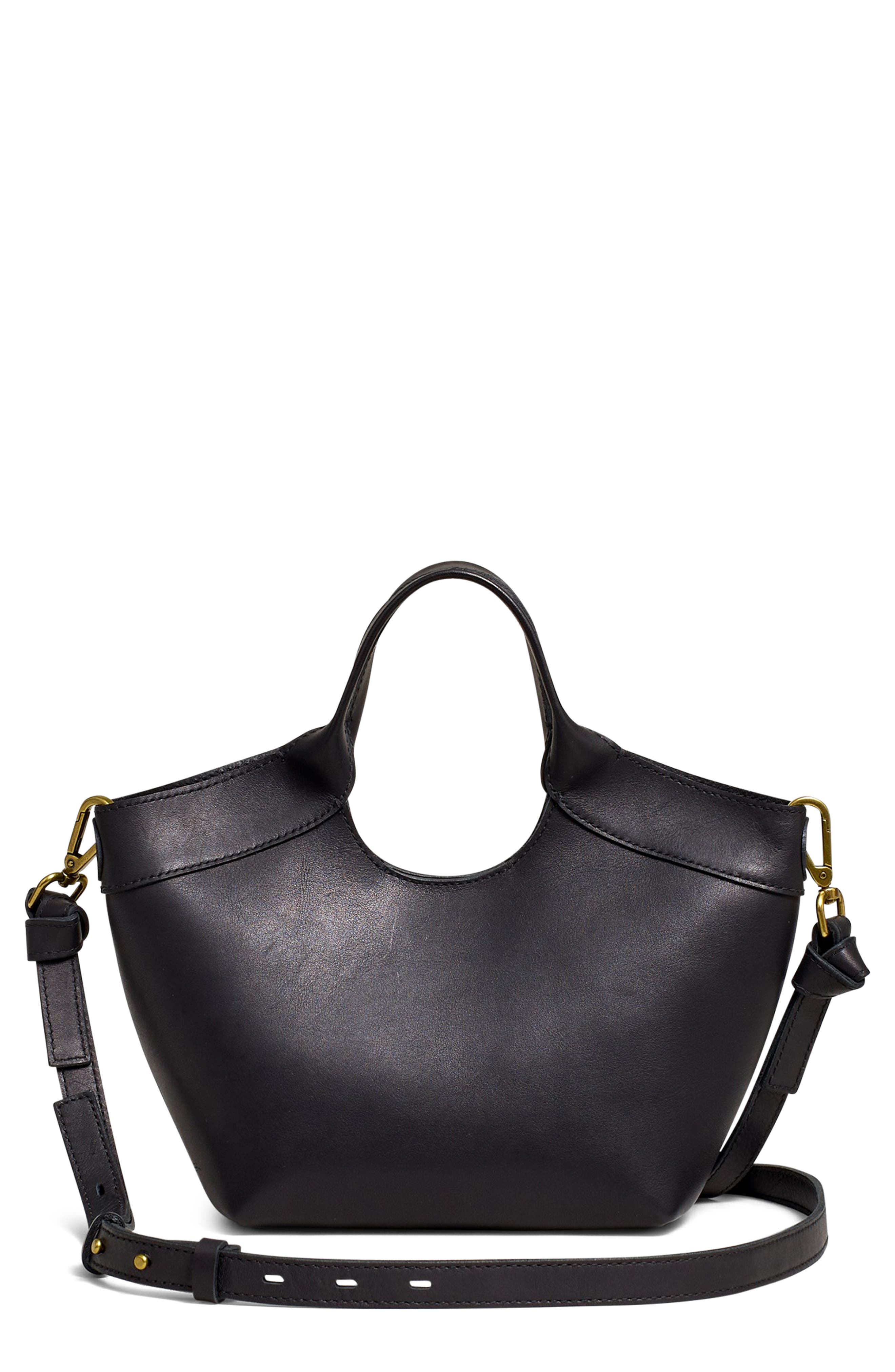 Madewell The Mini Sydney Cutout Leather Tote, Main, color, 