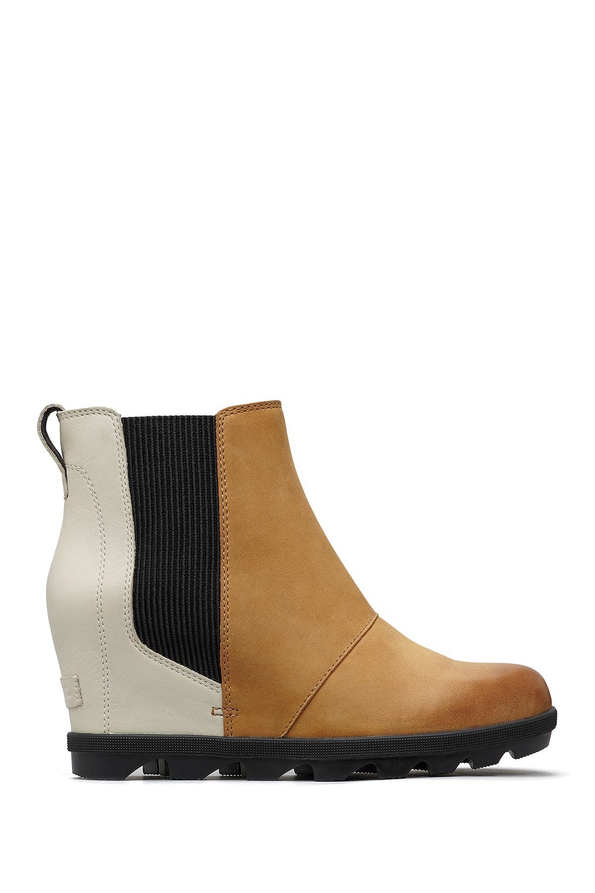 Joan of Arctic II Waterproof Wedge Bootie, Alternate, color, CAMEL BROWN