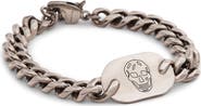 McQueen Skull Plate Pendant Bracelet
