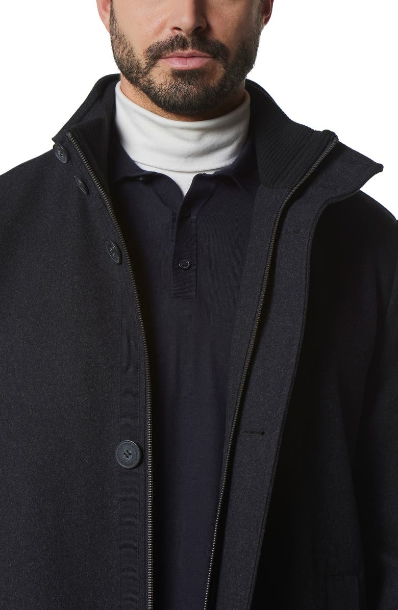 Marc New York Dorsey Wool Blend Car Coat, Alternate, color, Charcoal