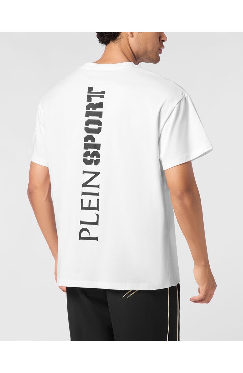 PLEIN SPORT Round Neck T-Shirt Back Logo, Alternate, color, White