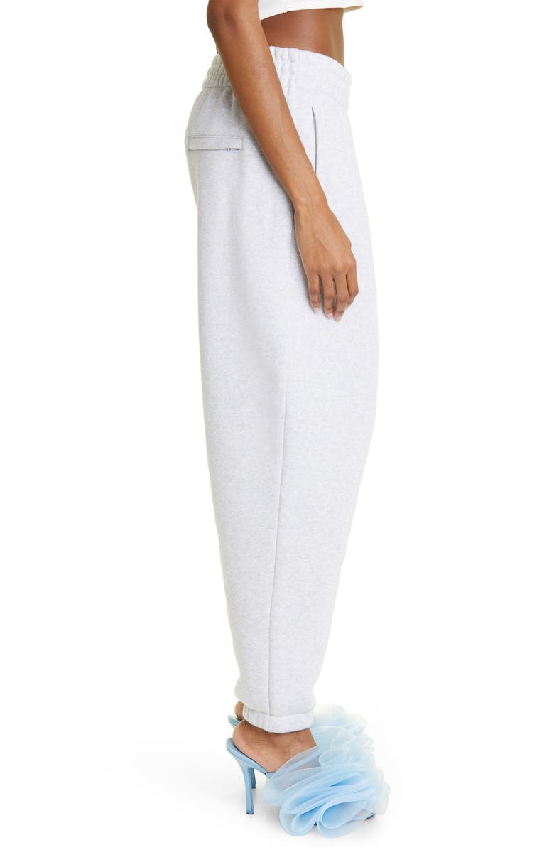 Alexander Wang Puff Logo Structured Terry Sweatpants, Alternate, color, Light Heather Grey
