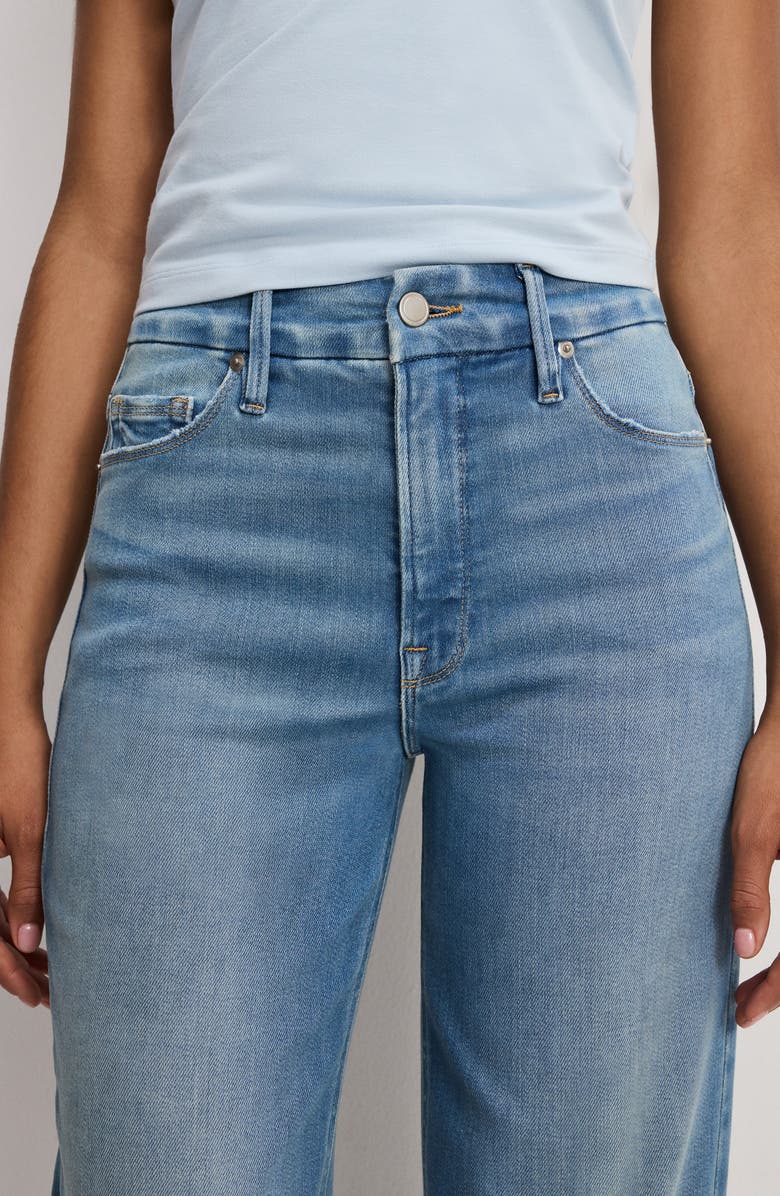 Good American Soft-Tech Good True Relaxed Straight Leg Jeans, Alternate, color, Indigo1125