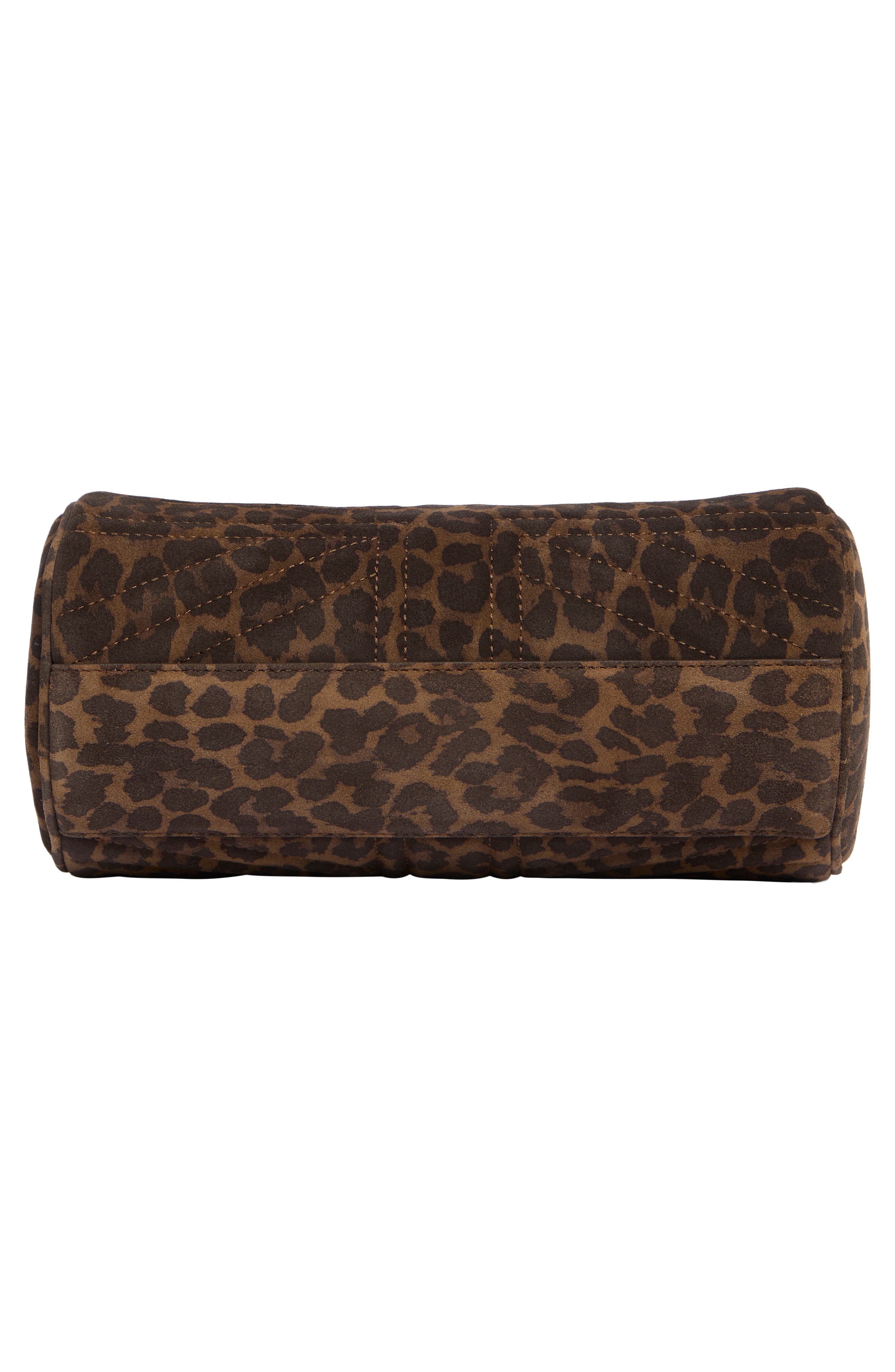 Union Jack Leopard Print Suede Barrel Bag, Alternate, color, OPEN BROWN
