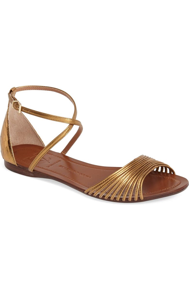 VC Signature 'Maybree' Leather Ankle Strap Sandal, Main, color,