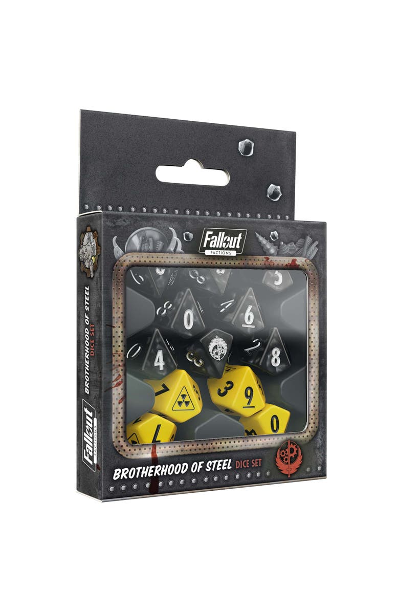 Fallout Factions Brotherhood of Steel Dice Set, Main, color, Multicolored